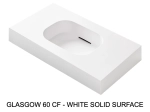 Plan vasque système d’évacuation discret L 70 à 201 x P 40 à 51 cm, finition lisse mate, 10 couleurs, Anti bactérien, résine Akrytan® teinté dans la masse, Livraison Offerte.